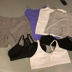 Kids camis, sports bras and shorts